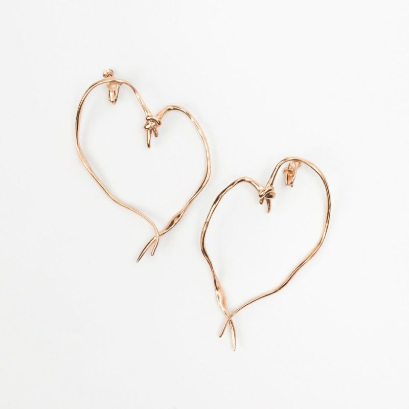 noeud u ヌゥユゥ 「Lien」ラブビックハートイヤリング Love big earrings 