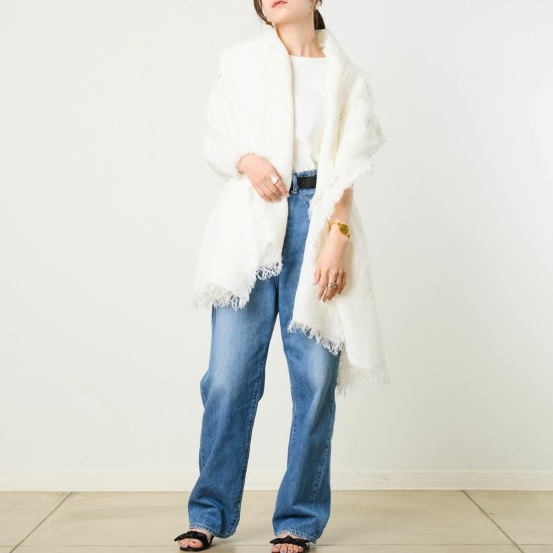 卸し売り購入 25S/S】ベルギーリネンフリンジストール | AINEXX ONLINE 小物