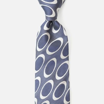 【新品同様】FRANCO BASSI フランコバッシ サークル柄ネクタイ FRANCO BASSI（フランコバッシ）の「FRANCO BASSI / サークル柄 ジャ