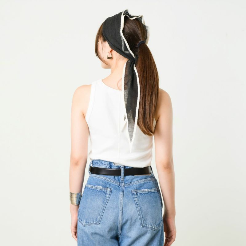 ASAUCE MELER/LA BOUCLE別注トライアングルスカーフ ASAUCE MELER/アソースメレ トライアングルスカーフ AM25FSC266