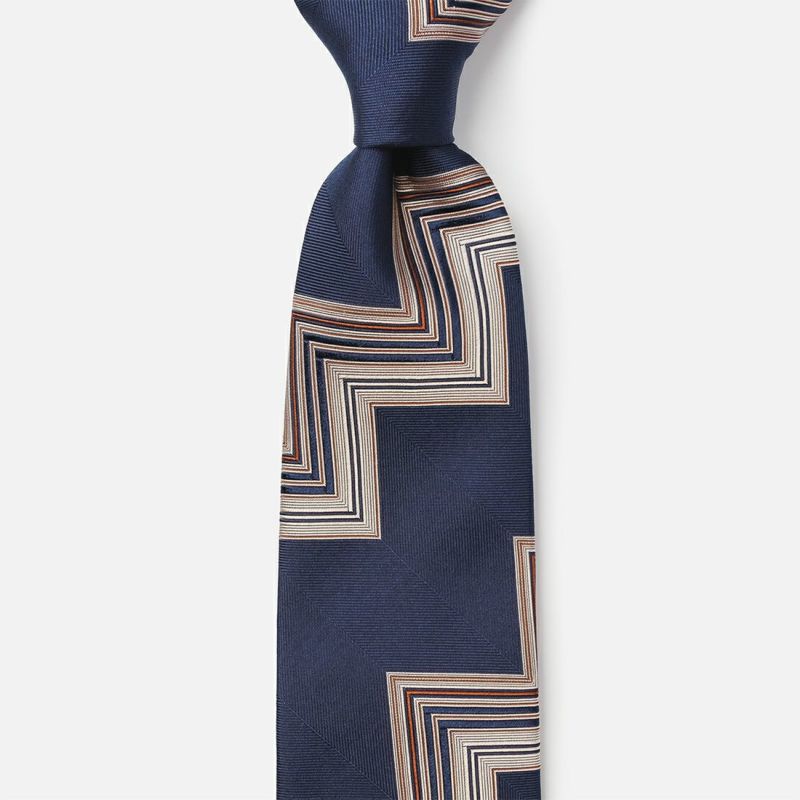即完売 FRANCO BASSI フランコバッシ 幾何学 ネイビー 新品 FRANCO BASSI フランコバッシ ネクタイ 幾何学柄 ネイビー