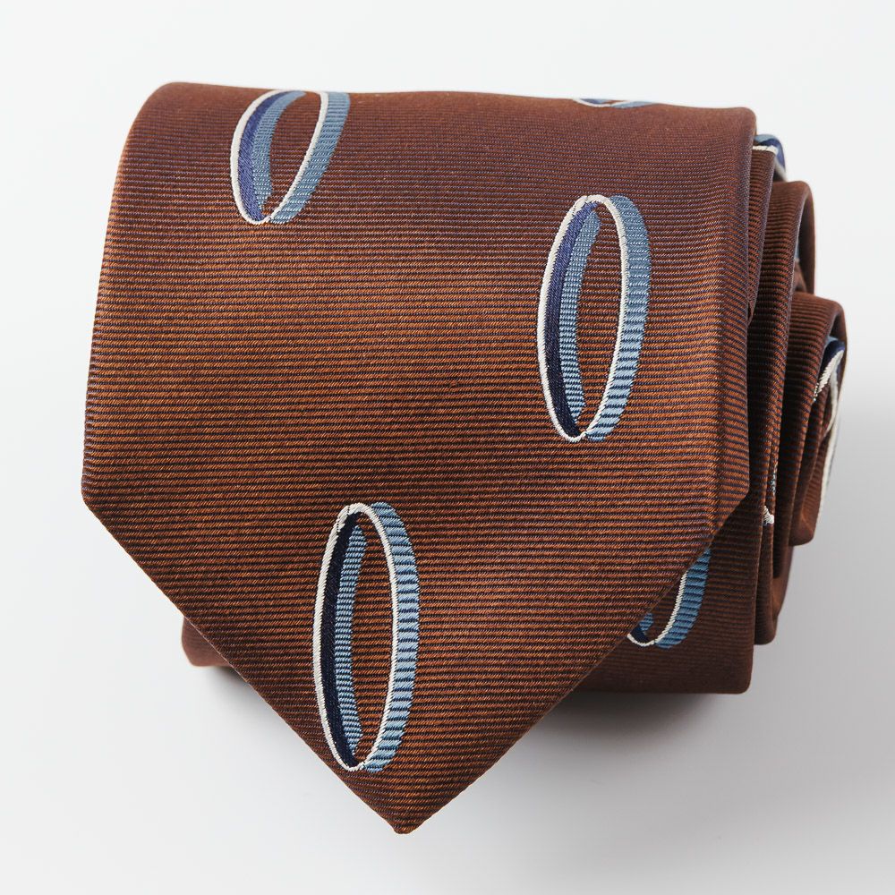 2026年春夏新作】ホリデー&ブラウン ネクタイ／幾何学柄 | AINEXX