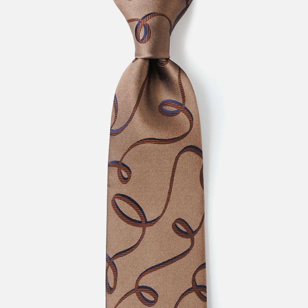 2026年春夏新作】ホリデー&ブラウン ネクタイ／幾何学柄 | AINEXX