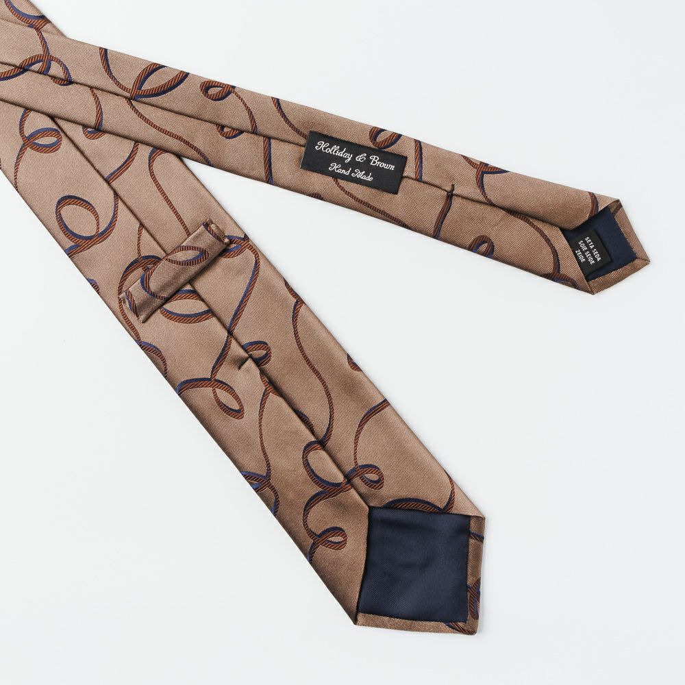 2026年春夏新作】ホリデー&ブラウン ネクタイ／幾何学柄 | AINEXX