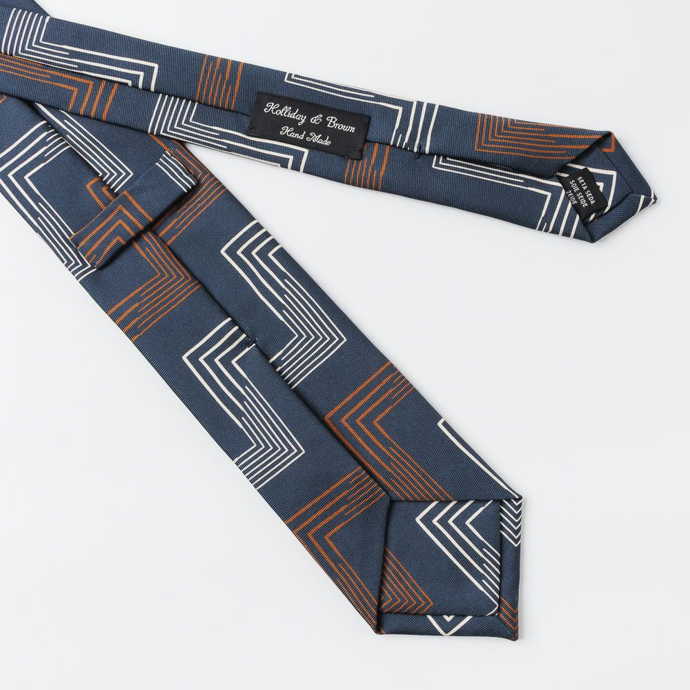 2026年春夏新作】ホリデー&ブラウン ネクタイ／幾何学柄 | AINEXX
