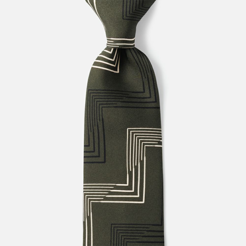 2026年春夏新作】ホリデー&ブラウン ネクタイ／幾何学柄 | AINEXX
