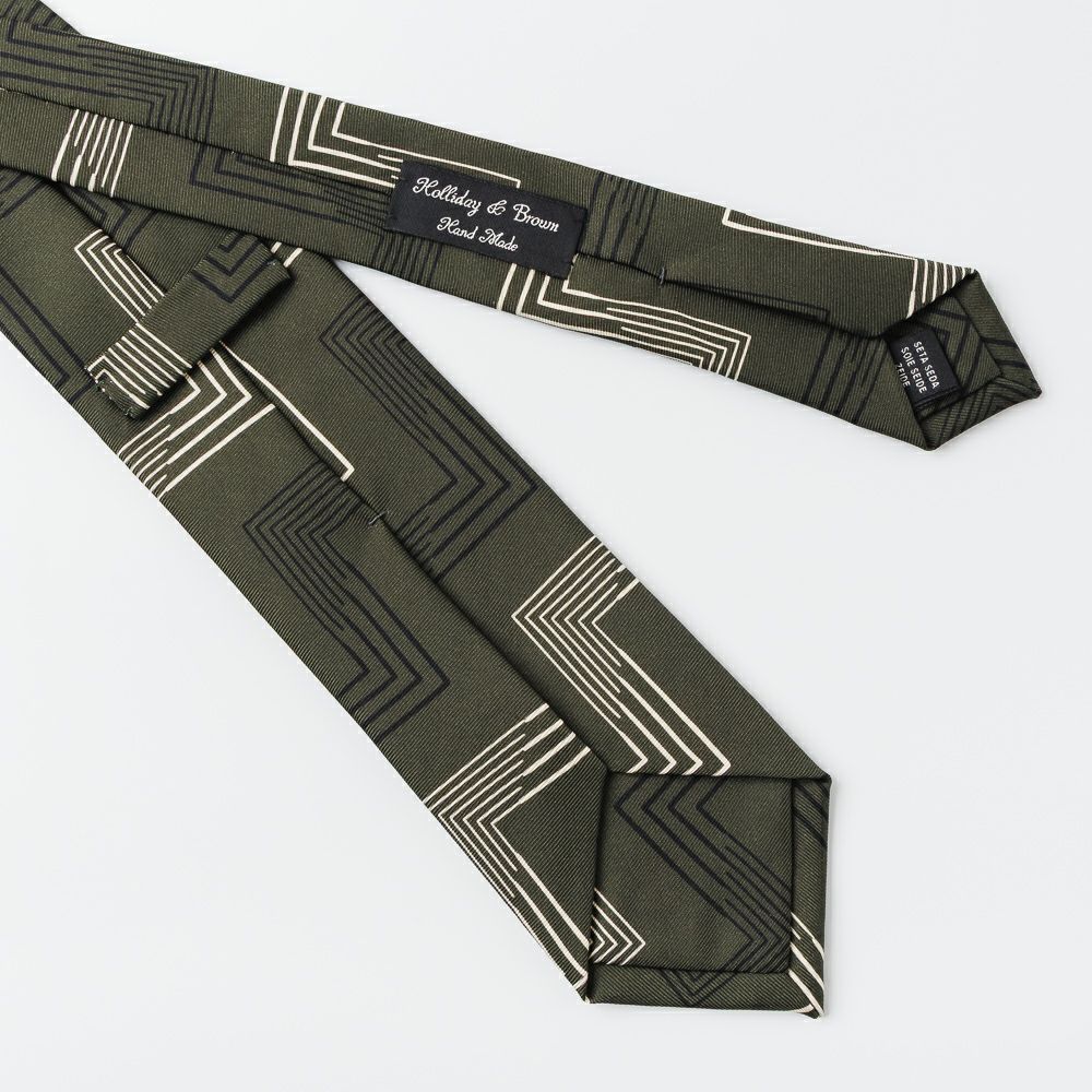 2026年春夏新作】ホリデー&ブラウン ネクタイ／幾何学柄 | AINEXX