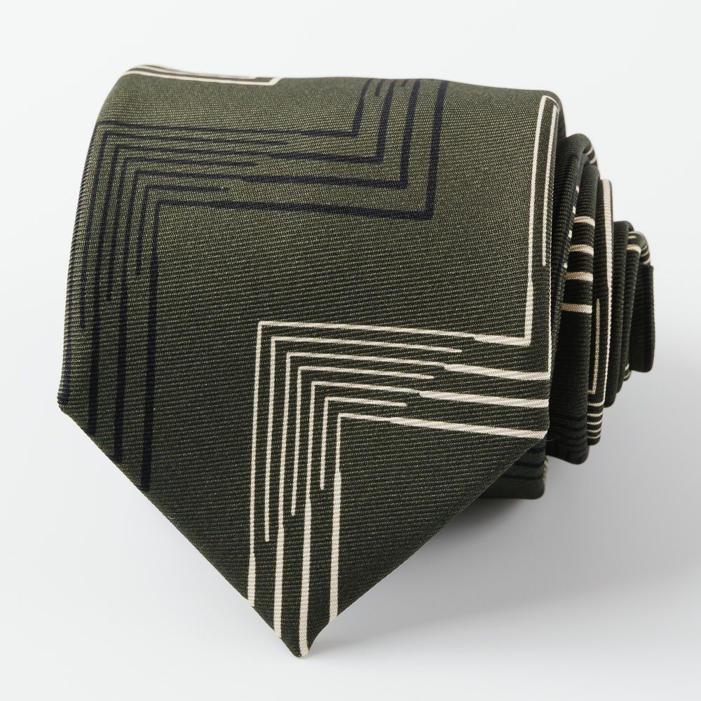 2026年春夏新作】ホリデー&ブラウン ネクタイ／幾何学柄 | AINEXX