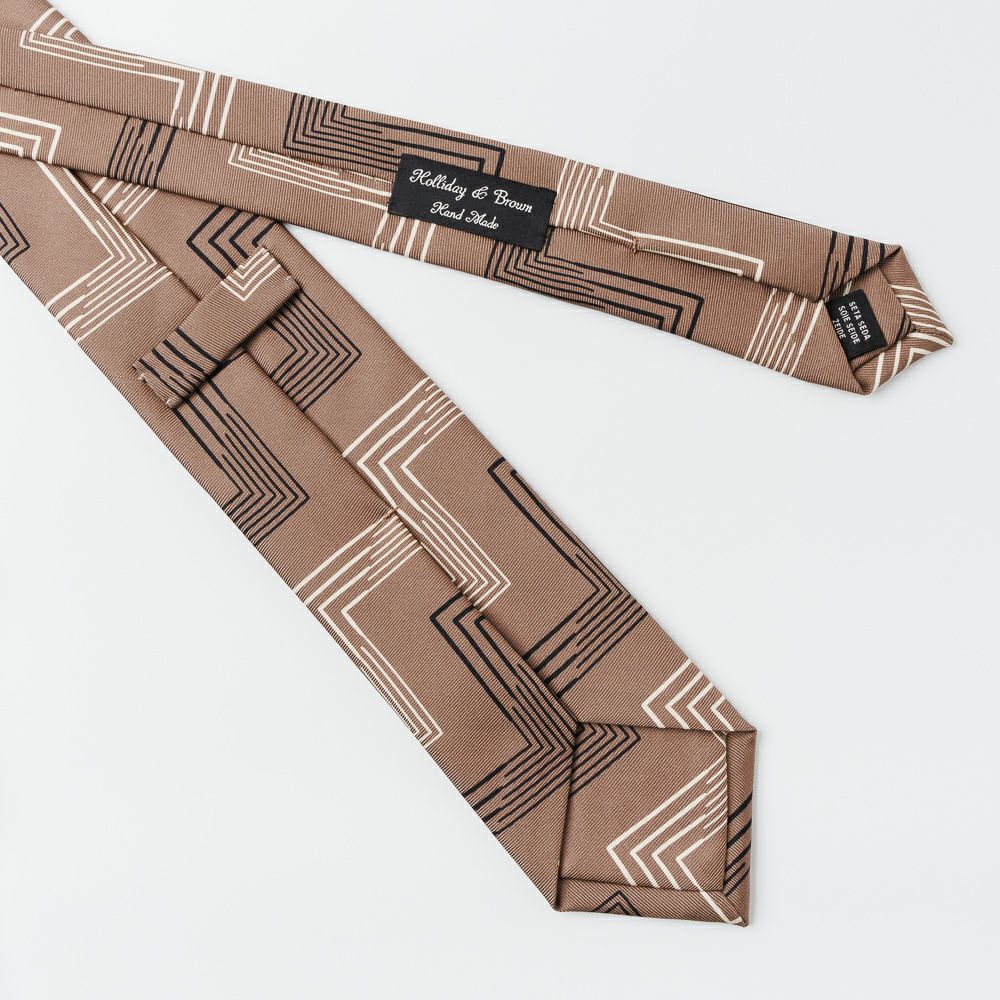 2026年春夏新作】ホリデー&ブラウン ネクタイ／幾何学柄 | AINEXX